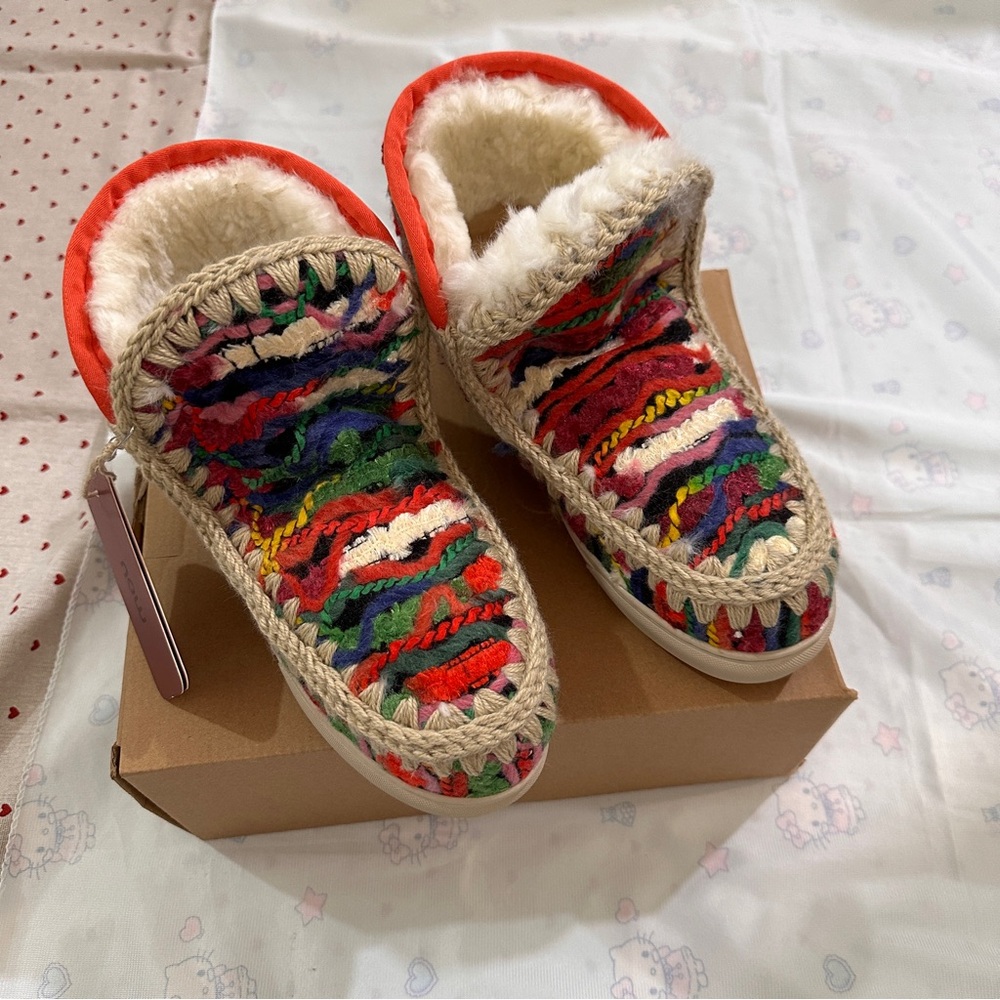 Mou Eskimo Series Colorful Woven Snow Boots